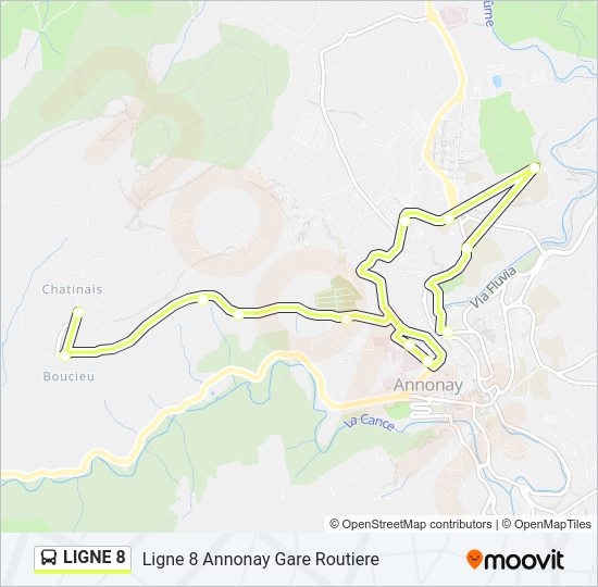 Plan de la ligne LIGNE 8 de 