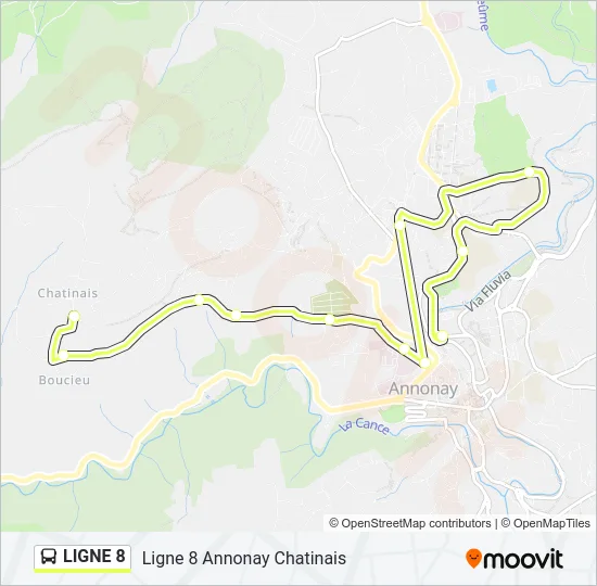 LIGNE 8 Bus Line Map