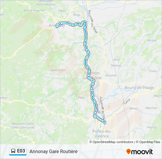 E03 Bus Line Map