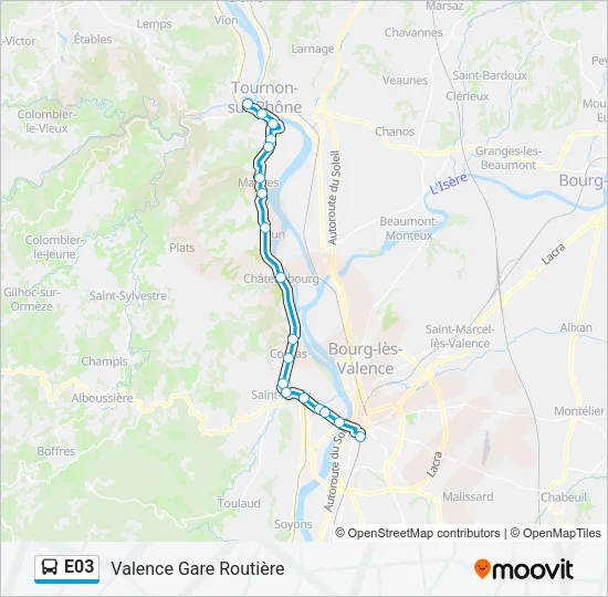 E03 Bus Line Map