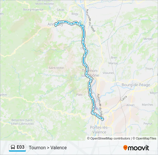 E03 Bus Line Map