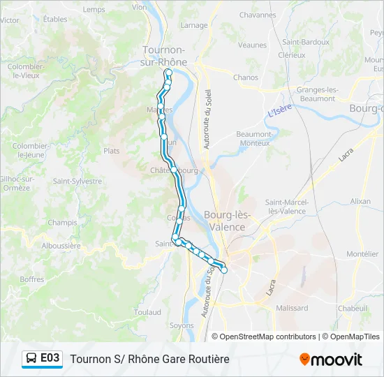 E03 Bus Line Map