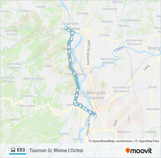 E03 Bus Line Map