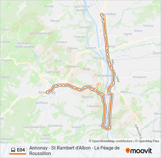 E04 bus Line Map