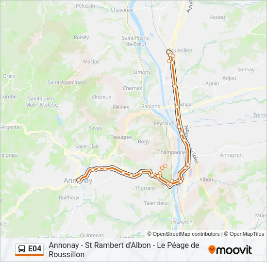 E04 Bus Line Map