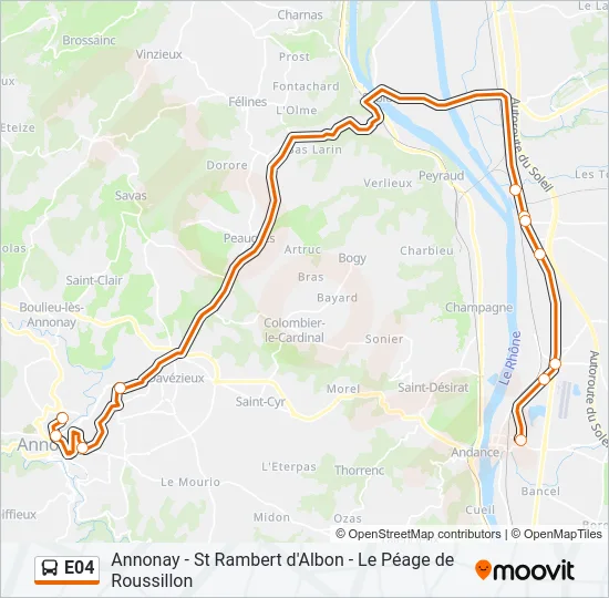 E04 Bus Line Map