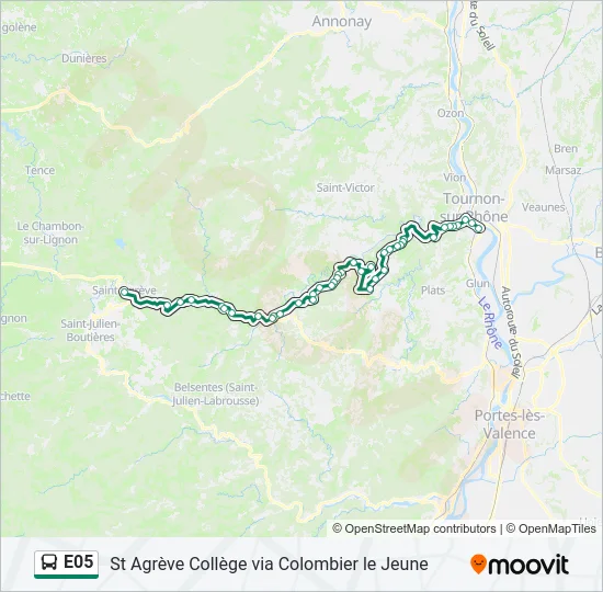 E05 Bus Line Map