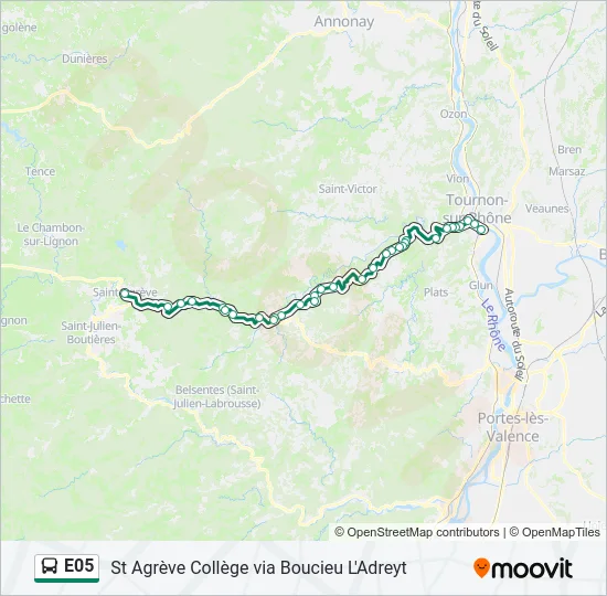 E05 Bus Line Map