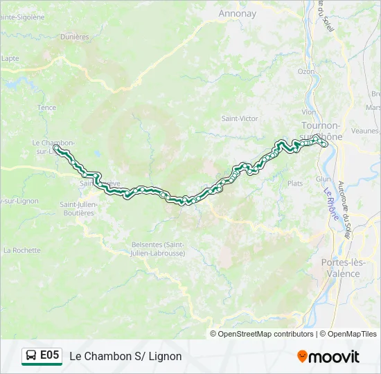 E05 Bus Line Map