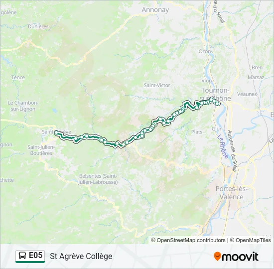 E05 Bus Line Map