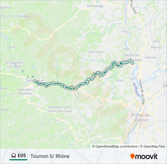 E05 bus Line Map