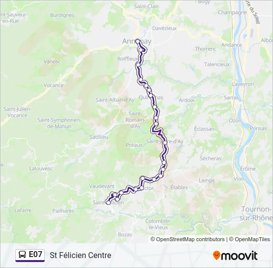 E07 Bus Line Map