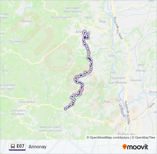 E07 Bus Line Map
