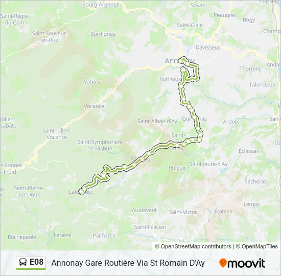 E08 Bus Line Map