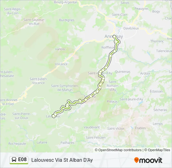 E08 Bus Line Map