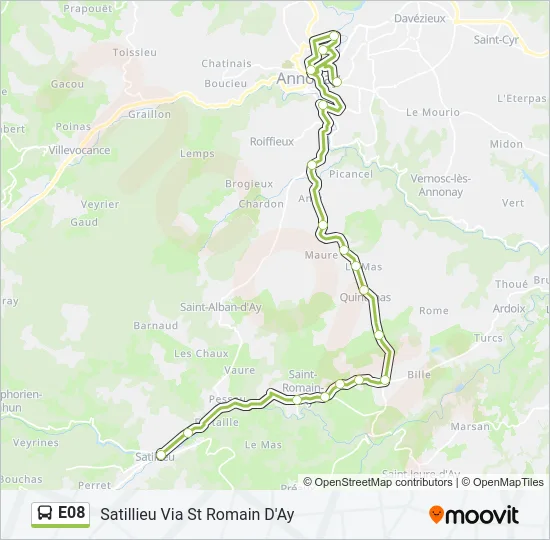 E08 Bus Line Map