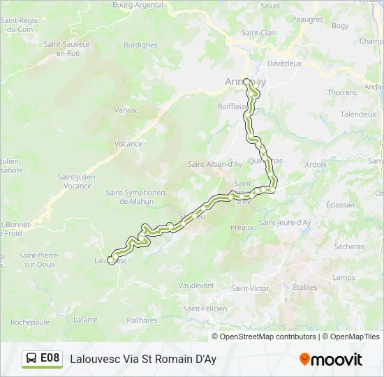 E08 Bus Line Map