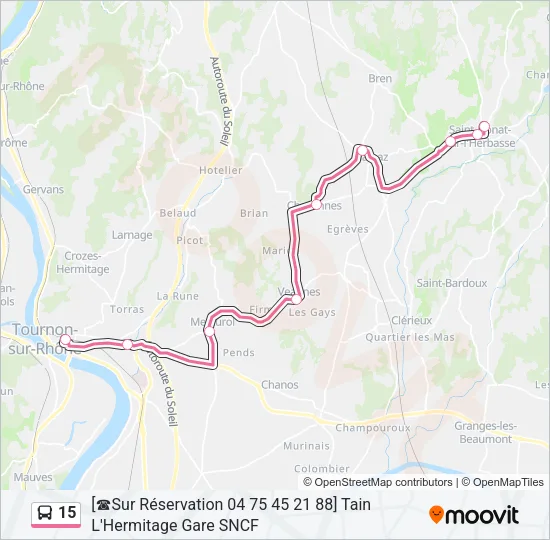 15 Bus Line Map