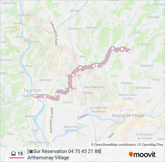15 Bus Line Map