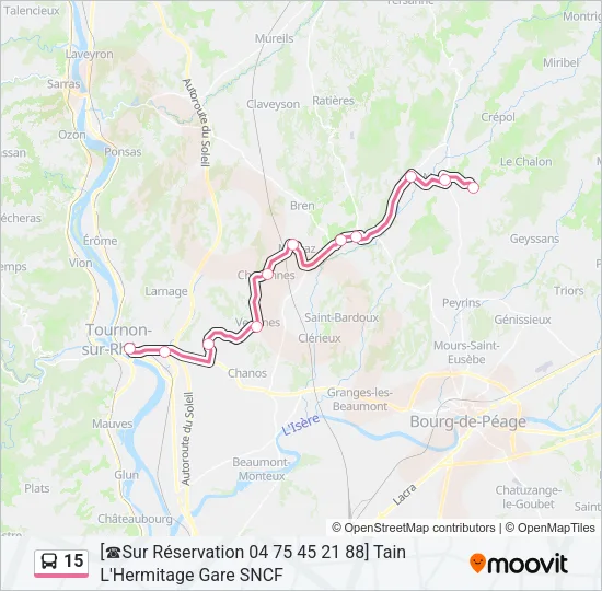 15 Bus Line Map
