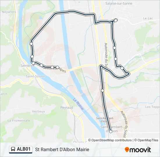 ALB01 Bus Line Map