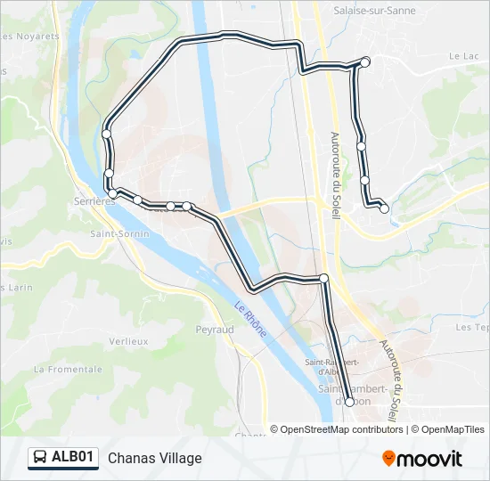 ALB01 Bus Line Map