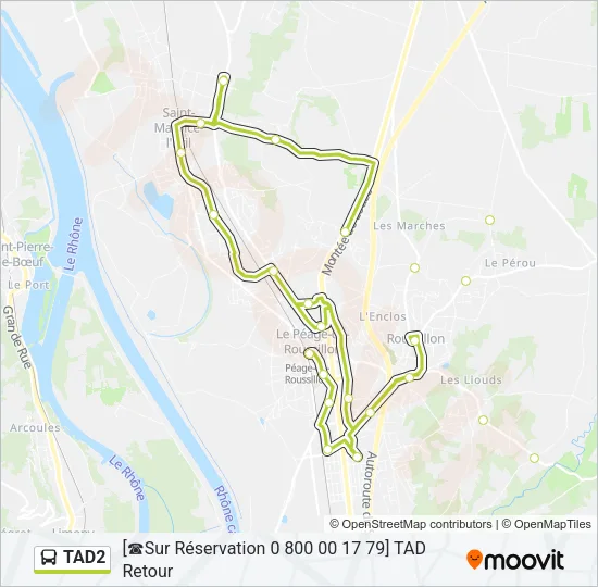 TAD2 Bus Line Map