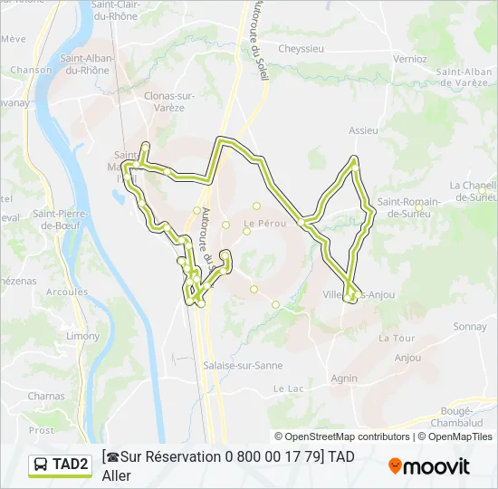 TAD2 Bus Line Map