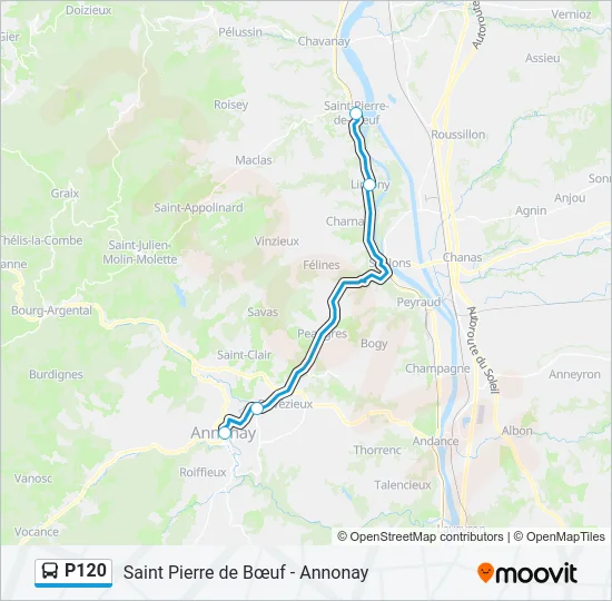 P120 Bus Line Map