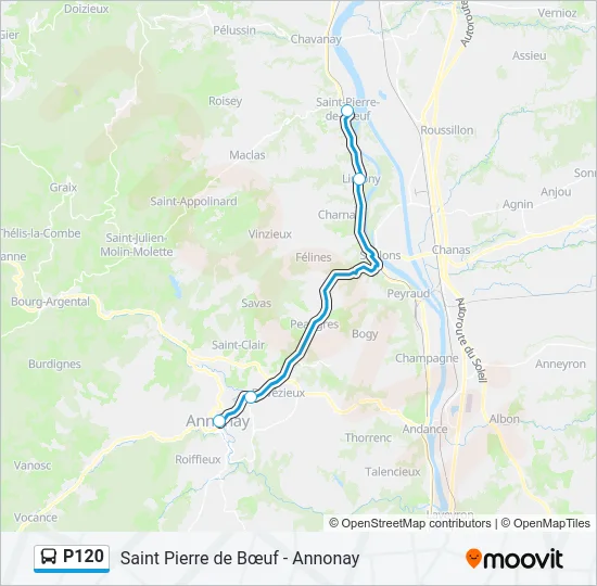 P120 Bus Line Map