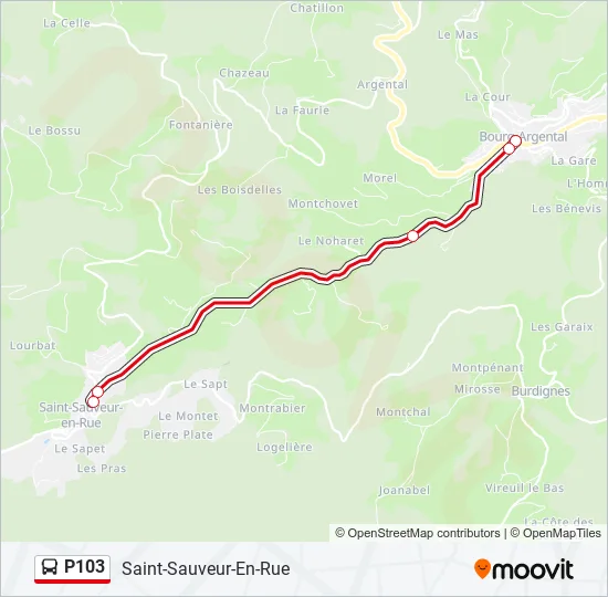 P103 Bus Line Map
