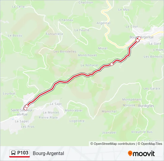 P103 Bus Line Map