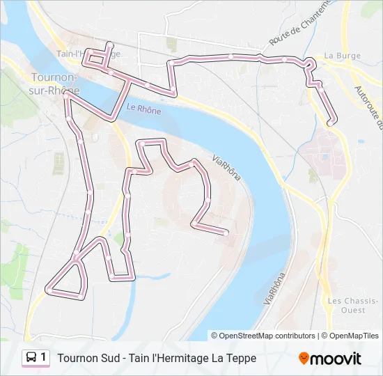1 Bus Line Map