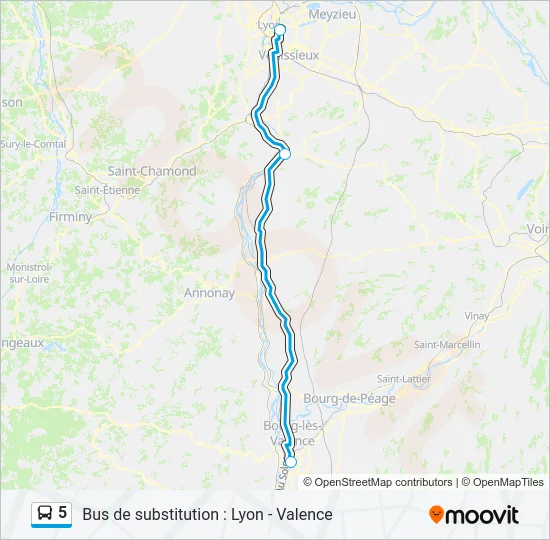 5 Bus Line Map