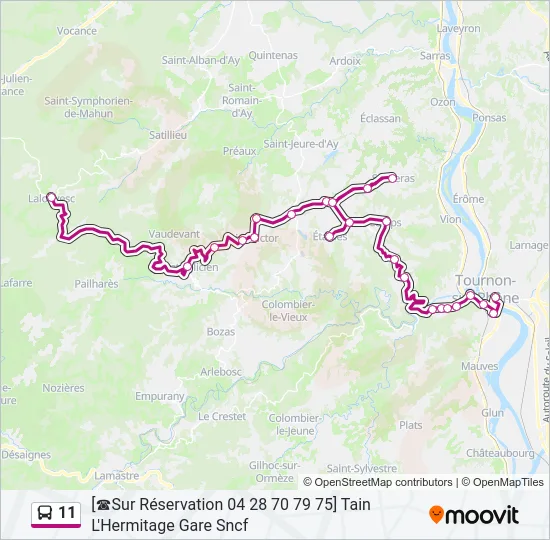 11 Bus Line Map