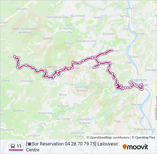 11 Bus Line Map