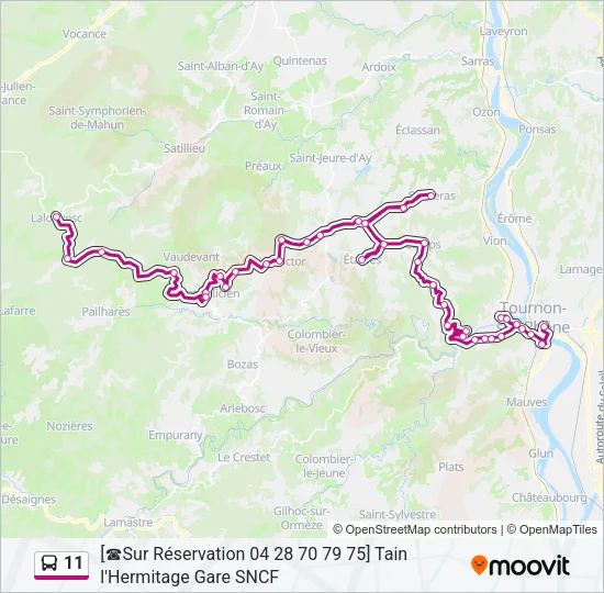 11 Bus Line Map
