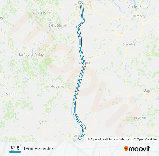 5 Train Line Map