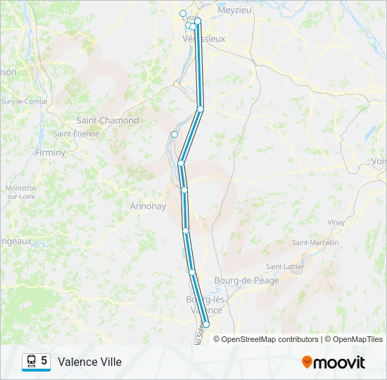 5 Train Line Map