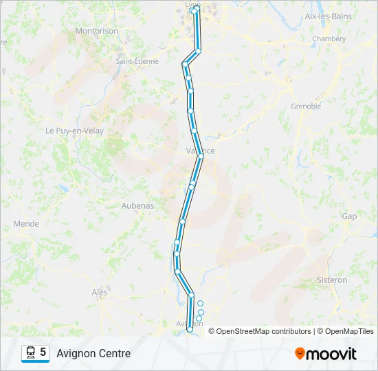 5 Train Line Map
