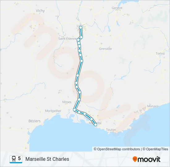 5 Train Line Map