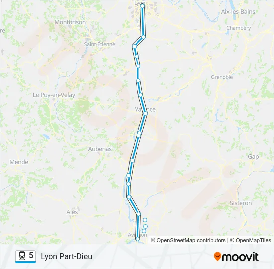 5 Train Line Map