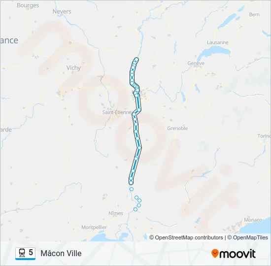 5 Train Line Map