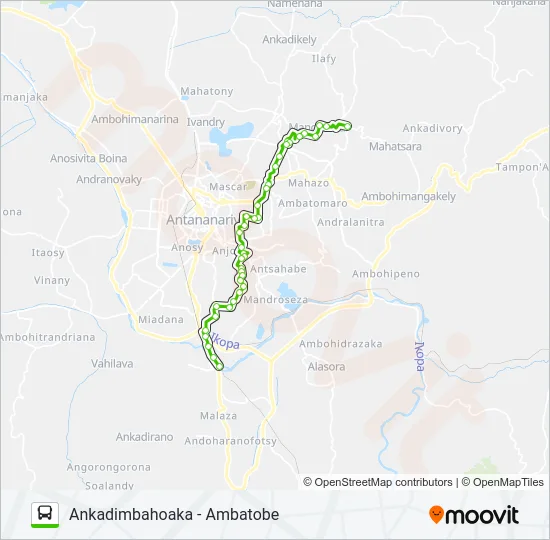135 VERT Bus Line Map