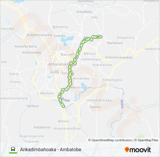 135 VERT Bus Line Map