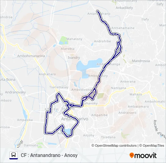 109BLEU Bus Line Map