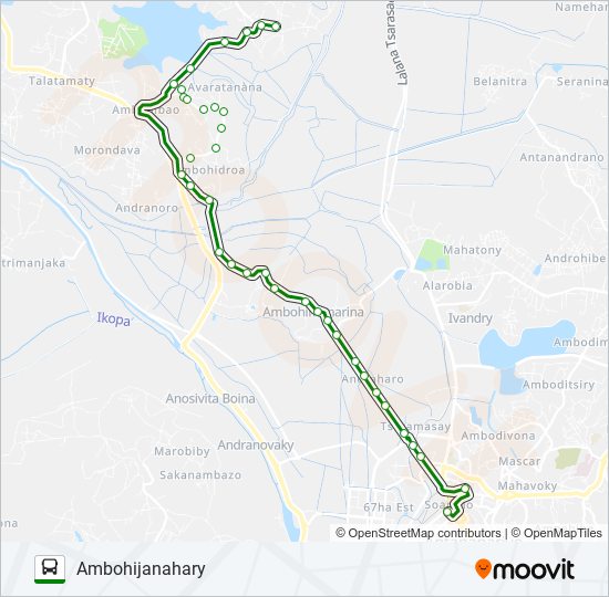 114 bus Line Map