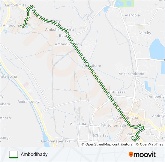 114 bus Line Map