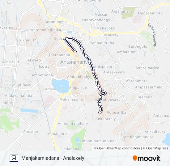 134 Bus Line Map