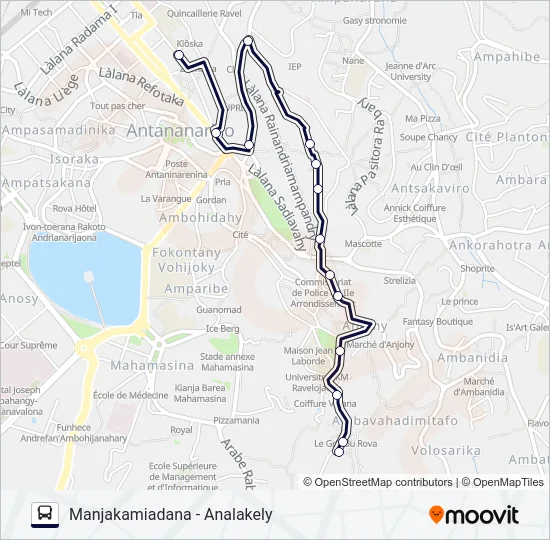 134 Bus Line Map